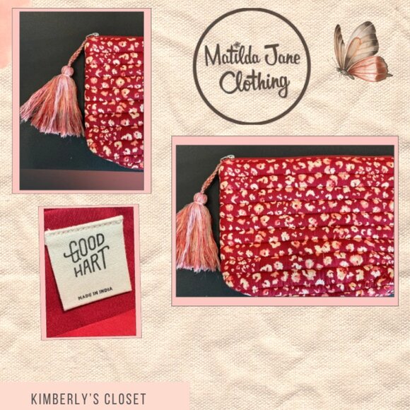 Matilda Jane Red and Pink Patterned Cosmetic Bag - Picture 2 of 4